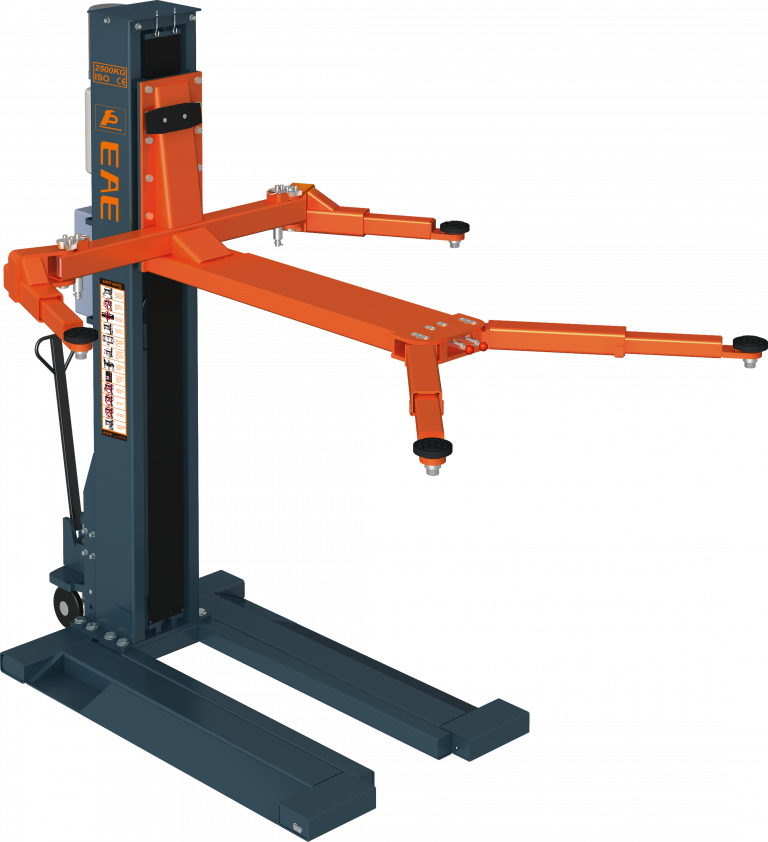 EE612E 2.5T Mobile Single Post Lift EAE Automotive Equipment UK