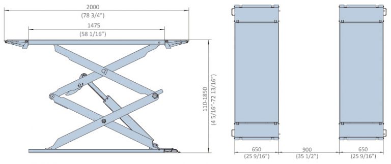 EE-6501V2 Low Profile Full Rise Scissor Lift – EAE Automotive Equipment UK